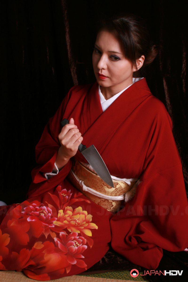 Yuki Tsukamoto gets her massive tits spilling out of her kimono.