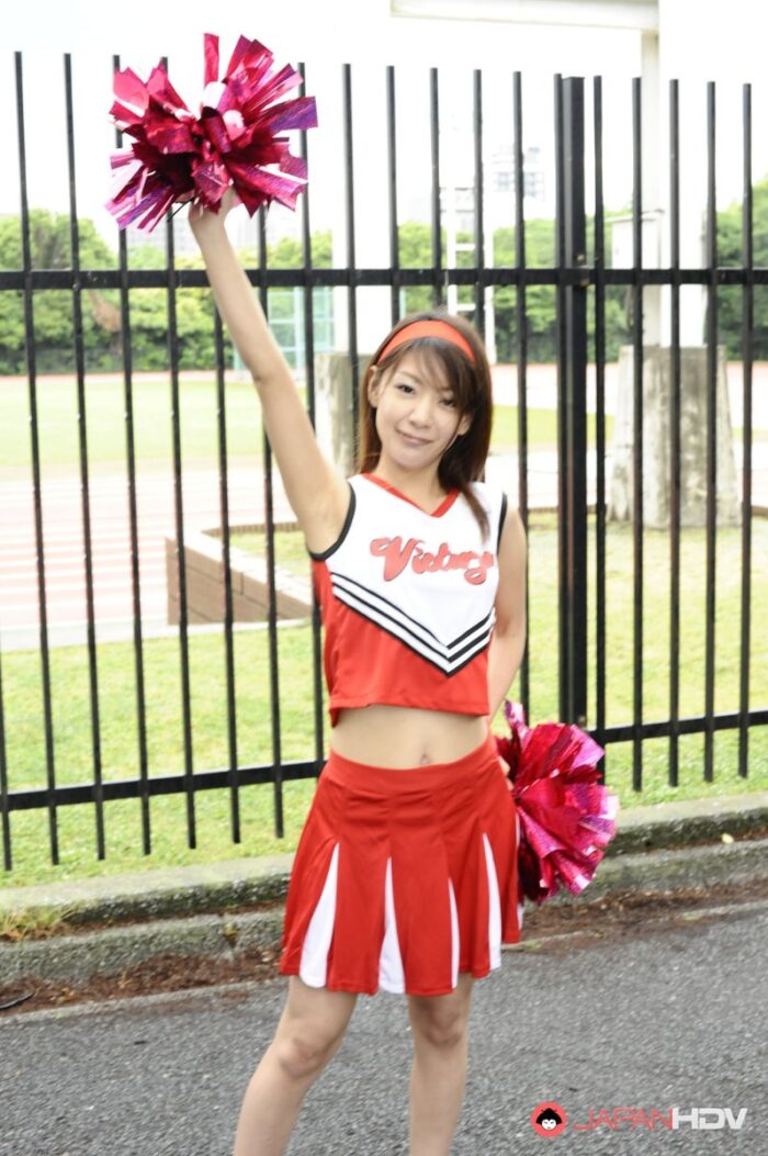 Sexy Tomomi Matsuda is a cute and naughty cheerleader