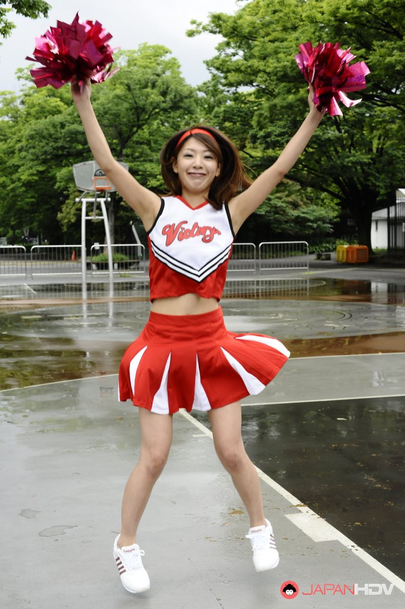 Sexy Tomomi Matsuda is a cute and naughty cheerleader