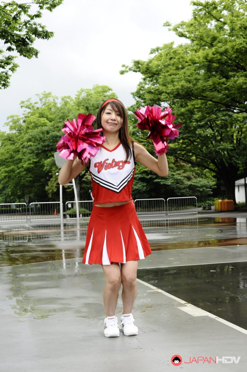 Sexy Tomomi Matsuda is a cute and naughty cheerleader