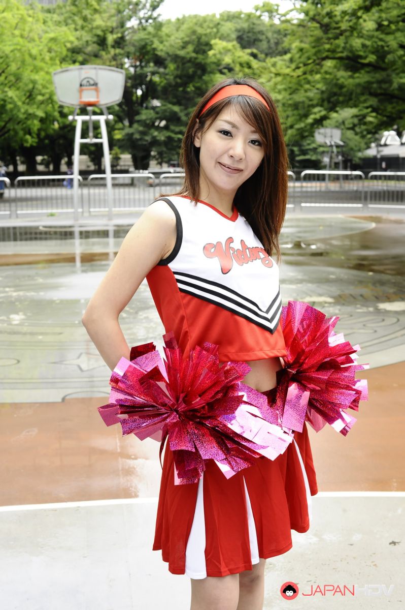 Sexy Tomomi Matsuda is a cute and naughty cheerleader