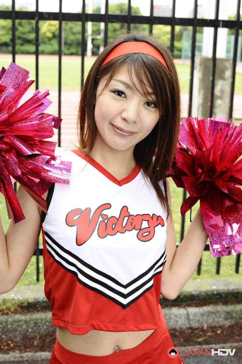 Sexy Tomomi Matsuda is a cute and naughty cheerleader