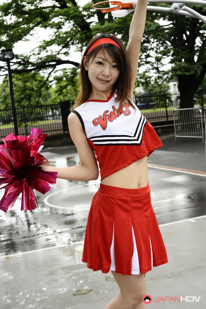 Sexy Tomomi Matsuda is a cute and naughty cheerleader