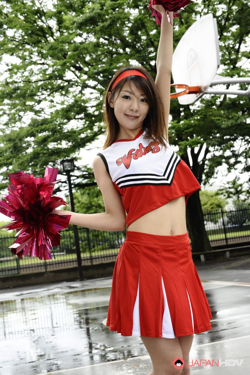 Sexy Tomomi Matsuda is a cute and naughty cheerleader