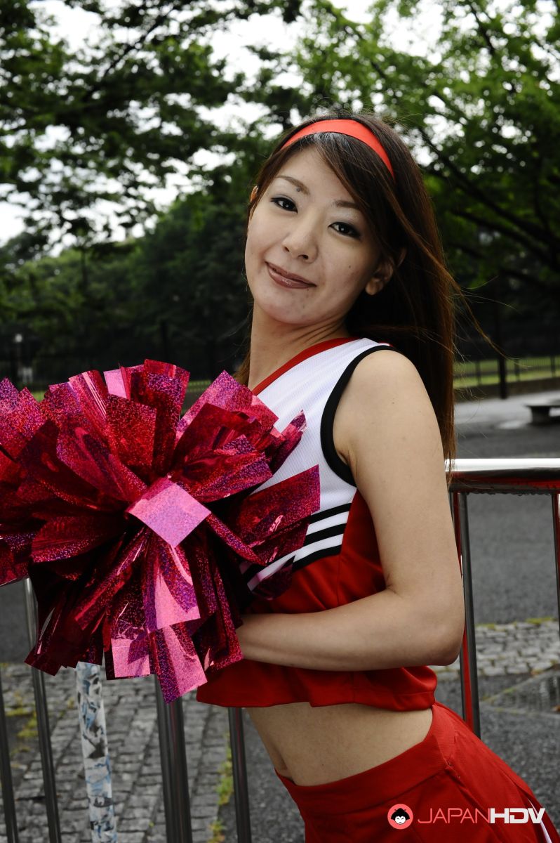 Sexy Tomomi Matsuda is a cute and naughty cheerleader