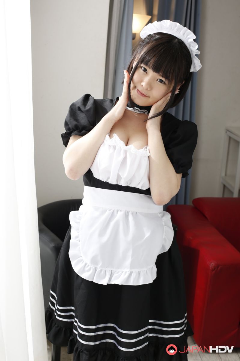 Chubby waitress Ai Mashiro shows her big tits