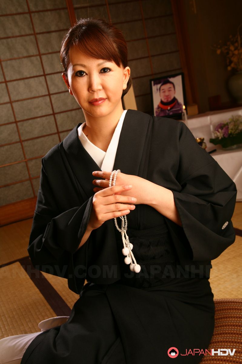 While mourning Waka Kano is ready for a stranger's hot touch.